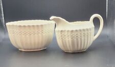 Spode Chelsea Wicker Creamer And Sugar Bowl Vintage picture