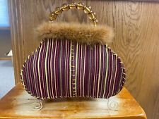 EUC Vintage Purse Lamp Beaded Handle Feathery Choice Of Style picture
