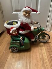 Mr. Christmas Animated Motorcycle with Sidecar Santa Music Motion Lights 15