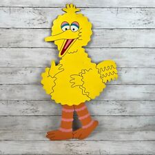 Vintage Hand Carved Wooden BIG BIRD Sesame Street 1980s Wall Art 14.5