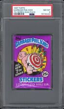 1987 Topps GPK OS7 Garbage Pail Kids 7th Series 7 Card Wax Pack PSA 8 NM-MT picture