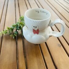 Unique Cute Handmade Cat On Clouds Coffee Tea Mug Signed picture