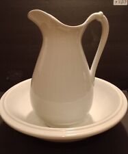 RARE, KNOWLES, TAYLOR AND KNOWLES. Ironstone China Large Pitcher And Bowl.... picture