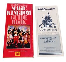 VINTAGE 1989 DISNEY MAGIC KINGDOM GUIDE BOOK & ENTERTAINMENT SHOW SCHEDULE picture