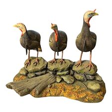 Danbury Mint Turkey Sculpture Watchful Trio By Nick Bibby RARE Danbury Mint picture