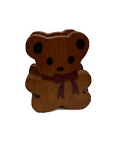 Teddy Bear Wooden Napkin Holder Handmade Unique Cute picture