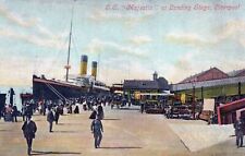 LIVERPOOL - S.S. Majestic At Landing Stage Postcard - England picture