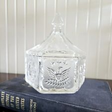 Vintage Indiana Glass Tiara Colonial Clear Glass Covered Candy Dish picture