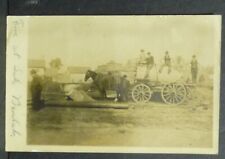 RARE 1908 RPPC Postcard Fire At Lake Beulah, WI Horse & Water Wagon  6 Volunteer picture