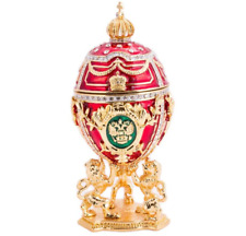 Red Lions Faberge Egg Music Box Fabergé Egg Replica Easter Egg Яйцо Фаберже 5