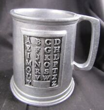 Vintage Pewter Alphabet Cup Mug Wilton Armetale RWP ABC Baby Child USA picture