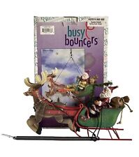 Vintage Christmas Decoration Busy Bouncers Santa In Sleigh Possible Dreams 1999 picture