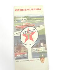 VINTAGE 1963 TEXACO OIL COMPANY MAP OF PENNSYLVANIA TOURING GUIDE GAS OIL PROMO picture