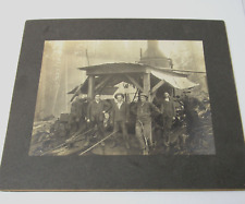 c1890s Steam Donkey Engine Cabinet Card Photo Loggers Logging Pacific Northwest? picture