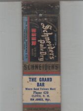 Matchbook Cover - Beer Schneider's Pale Dry Beer The Grand Bar Clovis, NM picture