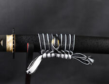 Black &White Bicolourable Synthetic Silk Sageo For Japanese Samurai Katana Sword picture