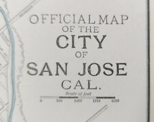 Vintage 1892 SAN JOSE CALIFORNIA CA Map 11