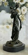 Art Nouveau Victorian Woman French Art Statue Figurine Bronze hot Cast Vitale NR picture