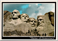 Mount Rushmore South Dakota Sculpture Shrine Of Democracy USA Vintage Postcard picture