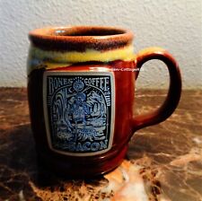 Bones Coffee Co. Deneen Pottery 2020 Maple Bacon 16 Oz. Mug Drip Glaze MINT USA picture