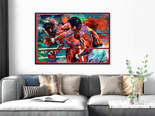 Sale Muhamad Ali Foreman Rumble Hand Textured 36H X 24W Canvas Giclee795 Now 195 picture