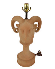 Vintage 1960s Rams Head Terracotta Lamp Chapman 22