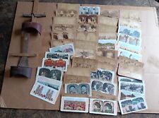 Antique Stereoscope Wooden Stereo Viewer with 48 picture slides A2 picture