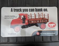 Texaco Promo Gas Station Sign 1918 Mack AC Bulldog Flatbed Truck Diecast Bank picture
