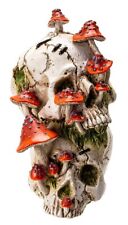 Day Of The Dead Toadstool Mushrooms & Moss Fungi Gothic Stacked Skulls Figurine picture
