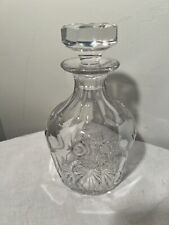 Vintg Cartier Crystal Decanter Arch Paneled Sides & Neck, Faceted Stopper HEAVY picture