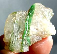 50.1 carat Beautiful Green TOURMALINE with Quartz crystal specimen @ Afghanistan picture