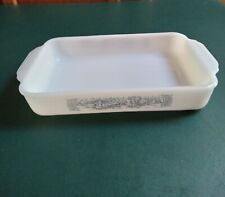 VTG Royal Currier and Ives 10-inch White Rectangle Baking Dish picture