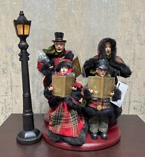 Valerie Parr Hill QVC Dickens Carolers   Christmas Family Lamp Post & Base 2013 picture