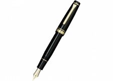 Sailor Professional Gear Gold Fountain Pen Black Medium Nib 11-2036-420 picture