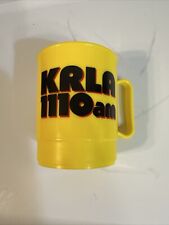 Vintage Plastic KRLA 1110 am yellow plastic Coffee Mug Thunderdex picture