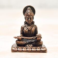 Annapurna Annapoorna Devi Goddess in Pure Solid Copper Statue Idol Figurine picture