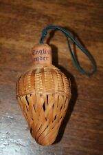 VITG OLD ENGLISH LAVENDER ADVERTISING WOOD WICKER Sachet CHRISTMAS ORNAMENT picture
