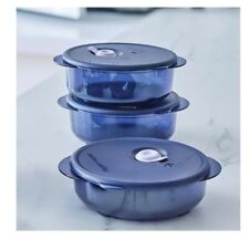 Tupperware Vent n’ Serve 3pc Small Round Set - Microwave - Freezer picture
