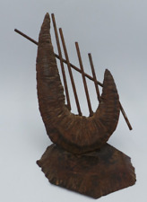 Israel Midcentury Brutalist Wrought Iron Modernist Sculptural Harp David Palombo picture