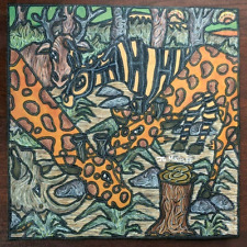 John B. Mainga African Batik Leather Artwork - 