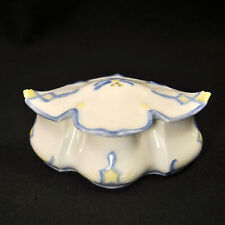 RS Germany Dresser Vanity Trinket Box w/Lid Hand Painted Blue Yellow 1910-1945 picture