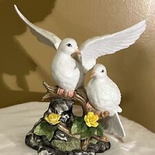 White Doves Porcelain Figurine | by REGENCY GIFTWARE | Vintage 1993 picture