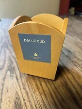 Michael Graves NOS MCM-style Footed Wooden Pencil Pen Cup picture