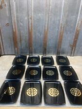 Vintage Lacquerware Serving Trays Set of 12 Asian style sushi picture