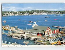 Postcard Overlooking Carousel Wharf, Boothbay Harbor, Maine picture