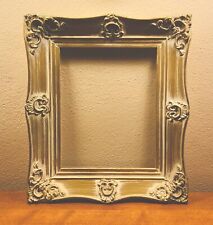 Vintage Solid Wood Picture Frame Baroque Rococo With Plaster Accents Holds 8x10 picture