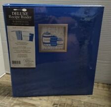 Recipe Binder Deluxe Blue Tapestry by C.R. Gibson  #QP13- 11197  NEW  12x11x2
