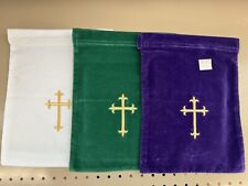 Offering Bag with Cross Set (White, Green, Purple) picture
