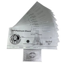 10pcs 22*10cm Silver plated trump banknote Vip platinum checks 2024 trump gift picture