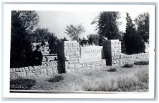 Halstead Kansas KS Postcard RPPC Photo Halstead Cemetery Smith c1930's Vintage picture